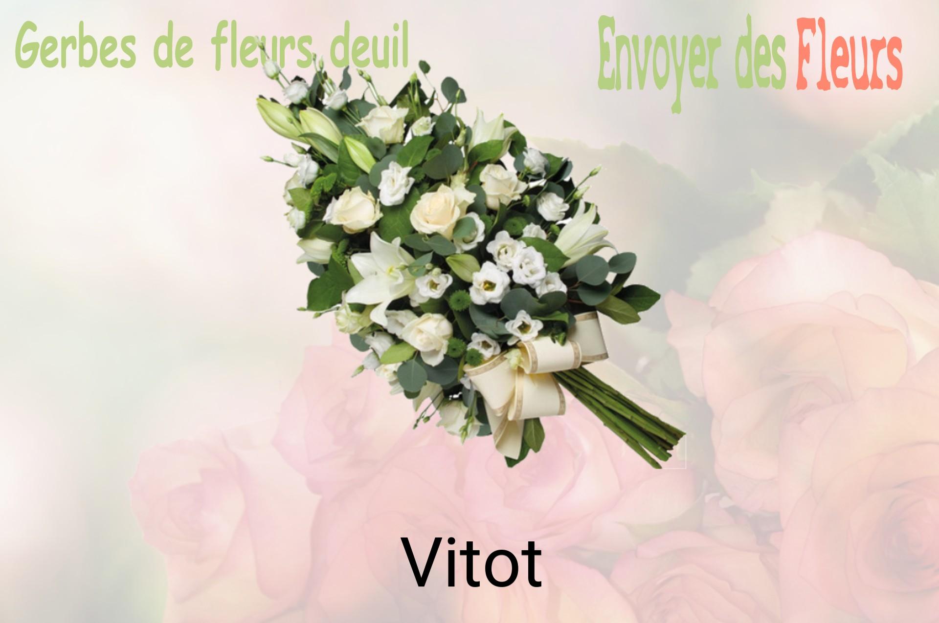 Gerbe de fleurs de deuil livrée à Vitot